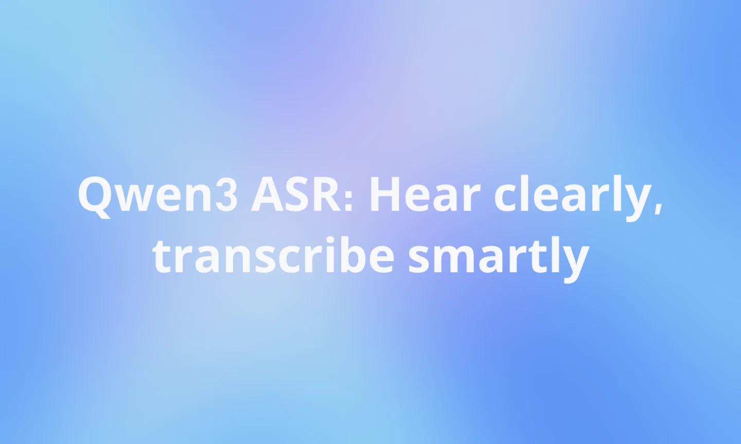 Qwen3 ASR 0.6B cover
